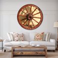 thumbnail image 4 of Designart Horloge Murale Vintage 'Time is Love Rose Heart Tree', 4 of 5