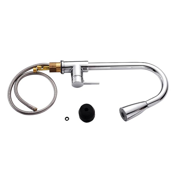 Grifo de Cocina Soledad Mezclador de Agua Fría y Caliente Cromo Giratorio 360 Grados