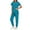 Sky Blue#scrub sets for women, variant on VBTAPA Scrubs for Women Set Medical Uniform V-Neck Top and Jogger Pants with Pockets Unisex Workwear Orange L