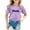 Light Purple, variant on Little Girls T Shirt Texas Printed Short Sleeve T-Shirt Kids Casual Cotton Tshirt