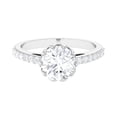 thumbnail image 5 of Cow Jewel Brilliant 2 Ct Round Cut Diamond Wedding Anniversary Ring For Women's - 14K White Gold Ring for Gift - Anniversary Gifts - Flower Engagement Diamond Rings - Proposal Women's Ring, 5 of 5