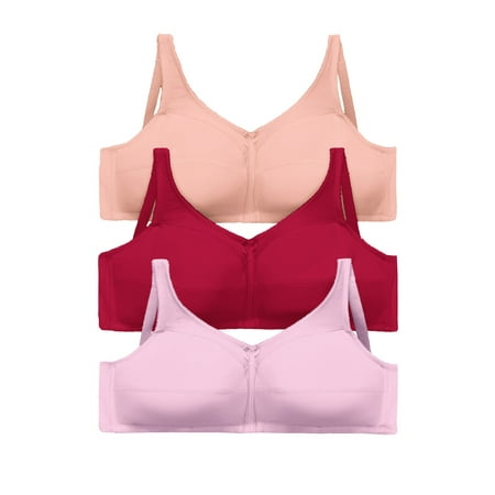 

Comfort Choice Women s Plus Size 3-Pack Cotton Wireless Bra Bra