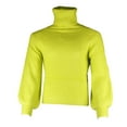 thumbnail image 2 of Very Moda Women's Glowing Oversized Turtleneck Knitted Sweater Yellow L-XL, 2 of 2