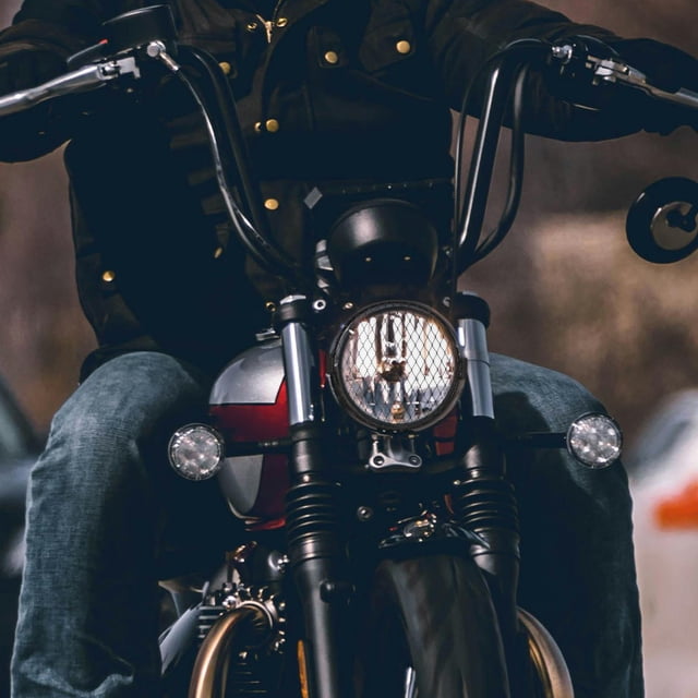 WHAMVOX Protector De Luz Para Motocicleta Negro Con Sencillo Y Alta