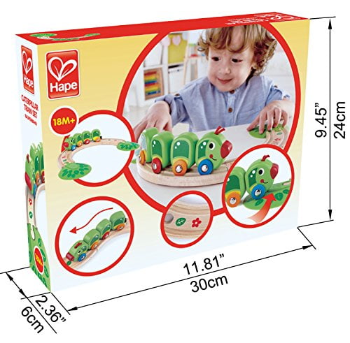 hape caterpillar train set
