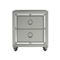 thumbnail image 3 of Maklaine Elegant Wood Modern Transitional Nightstand in Silver, 3 of 4