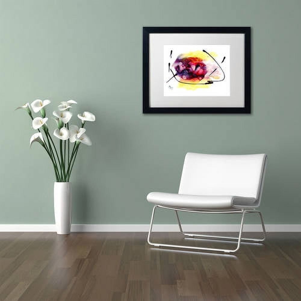 Trademark Fine Art "Abstract 06" Canvas Art by Mako, White Matte, Black Frame