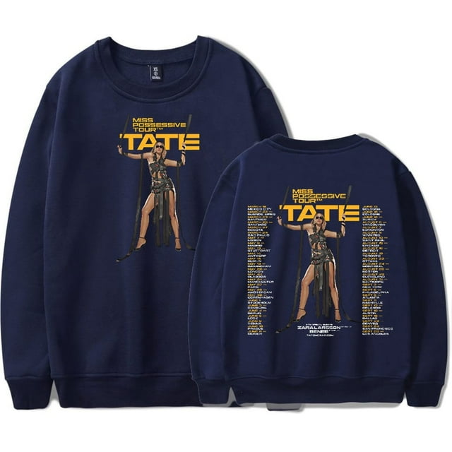 Chandail en Molleton Tate McRae Miss Possédée Tour 2025 Hip Hop Col Rond Mode Chandail