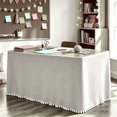 thumbnail image 4 of Table Skirt Ruffled Teacher Desk Tablecloth 72" x 30" Ruffle Desk Skirt for Office Rectangle Round Table Cover Dessert Decor, 4 of 5