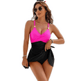 thumbnail image 2 of Women'S Swimsuit Tight Fit Backless Rose Red+Black L, 2 of 6