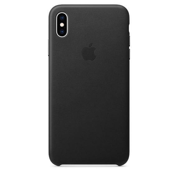Giftig Smash ondeugd Apple Leather Case for iPhone XS Max - Black - Walmart.com