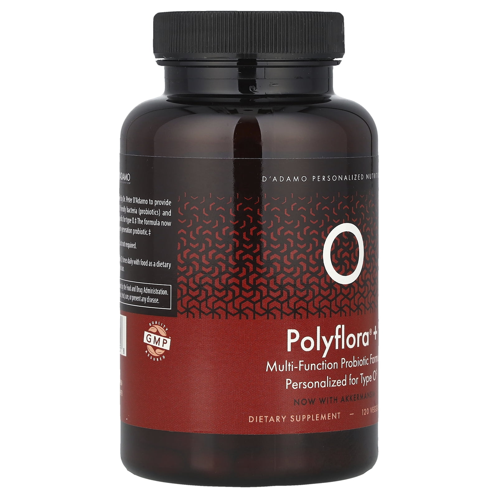 D'adamo Polyflora® + O, Multi-Function Probiotic Formula, 120 VeggieCaps