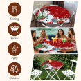 thumbnail image 7 of Red Snowman Christmas Round Tablecloth, Fitted Table Cover with Elastic for 36"-44" Round Tables, Xmas Tree Gifts Snowflake Winter Table Cloth Outdoor Indoor Dinning Party Waterproof Tablecloths, 7 of 7