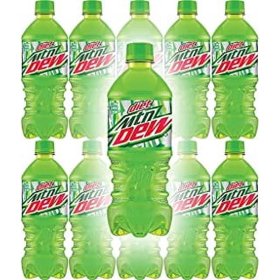 Diet Mountain Dew Soda Pop Bottles Low Calorie 12 Count 20oz