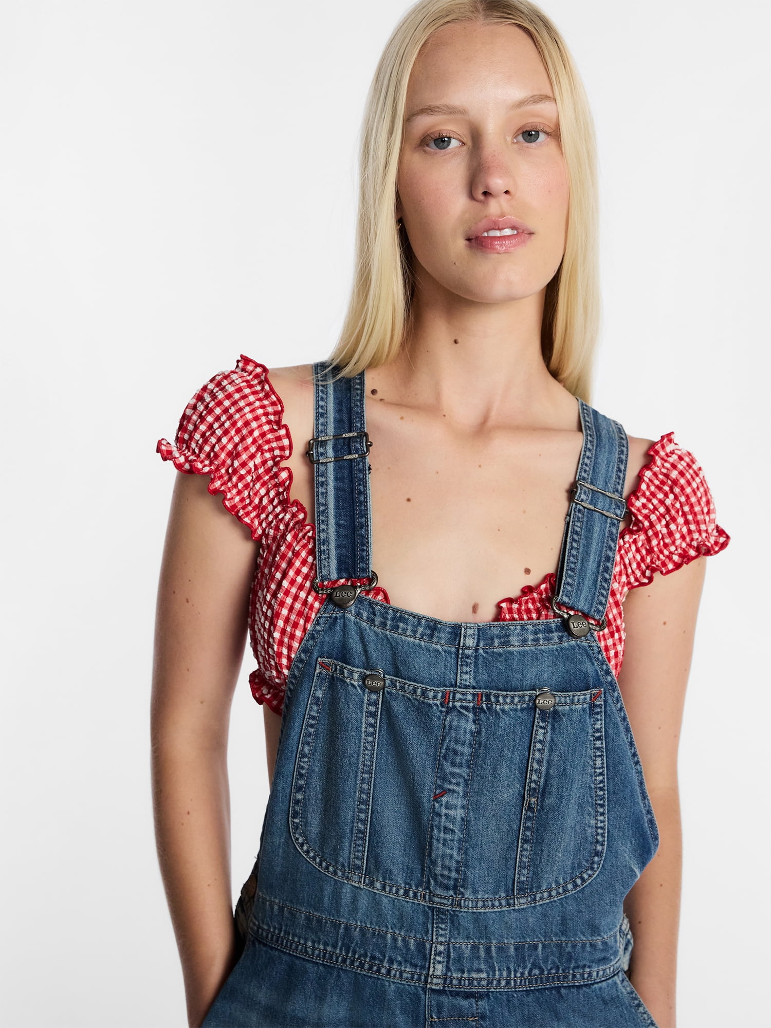 Kacey Lee Women's Denim Overalls, Sizes XS-XXL