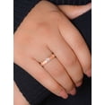 thumbnail image 3 of Adjustable Rose Gold Plated Ring Round Cut Solitaire Moissanite Engagement Ring Anniversary Gift Ring For Women, 3 of 3