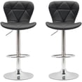thumbnail image 1 of Set 2 Bancos Giratorios Respaldo Cocina Desayunador Barra Negro EKE Life Home 8160, 1 of 4