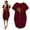 Wine, variant on Womens Dress Plus Size Summer Casual Midi Dresses For Women 2023 Fashion Women Loose Love Print O-Neck Pockets Casual Short Sleeves Dress