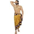 thumbnail image 4 of HAPPY BAY Men's Pareo Standard Surfing Dashiki Sarong Full Beach Wrap One Size Pecan, Batik Summer Vacation Party, 4 of 4