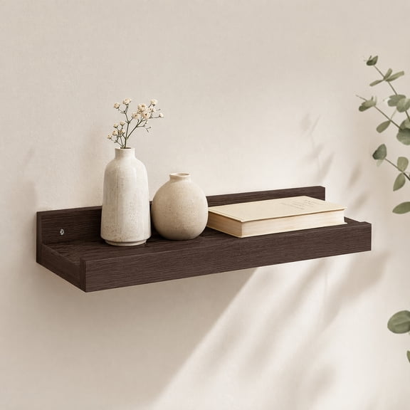 Solid Wood Wall Shelf No Drill Adhesive Mount Storage Rack Living Room Decor Bathroom Organizer Bedroom Shelf Book Display Floating Shelf