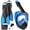 Blue-All S/M, variant on GKV Adults' 2-in-1 Snorkeling Gear – 180° Panoramic Anti-Fog Full Face Mask & Adjustable Fins, for Snorkeling/Scuba Diving