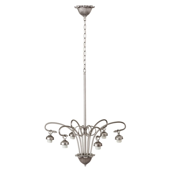Meyda Tiffany 189452 26 Inch W Victorian 6 LT Chandelier Hardware Nickel Finish