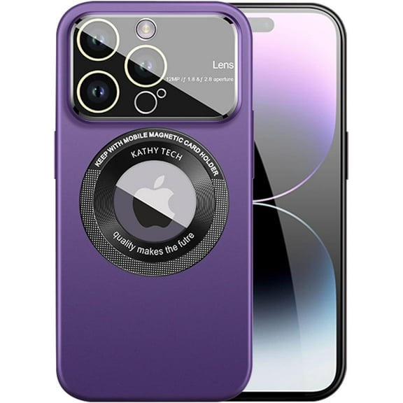 Magnetic iPhone 14 Pro Case - Full Camera Protection, Compatible with MagSafe (6.1 inches), Purple