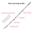 thumbnail image 3 of Non-Slip Engraving Metal Scalpel Knife Kit +5/40/45pcs #11 Blades Cutter Craft Knives for Mobile Phone PCB Repair Hand Tools N Set, 3 of 6