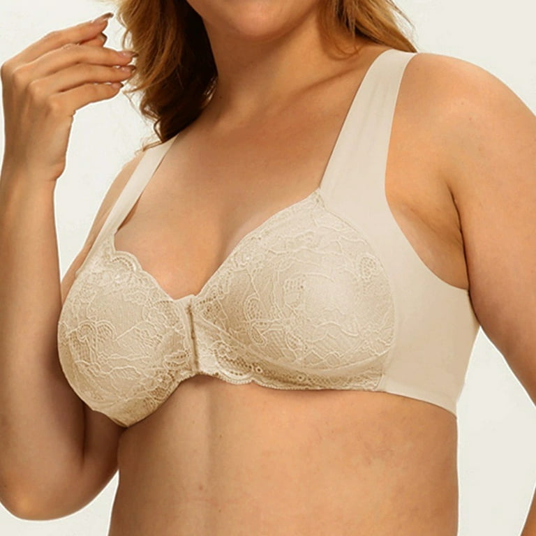 Front Closure Bra for Seniors,Goldies Bra for Front Closure, Embraced Bras  for Women - skin color 