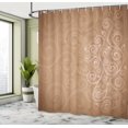 thumbnail image 4 of Ambesonne Ornamental Shower Curtain, Floral Swirls Ivy Ombre, 69"Wx84"L, Pale Cinnamon, 4 of 4