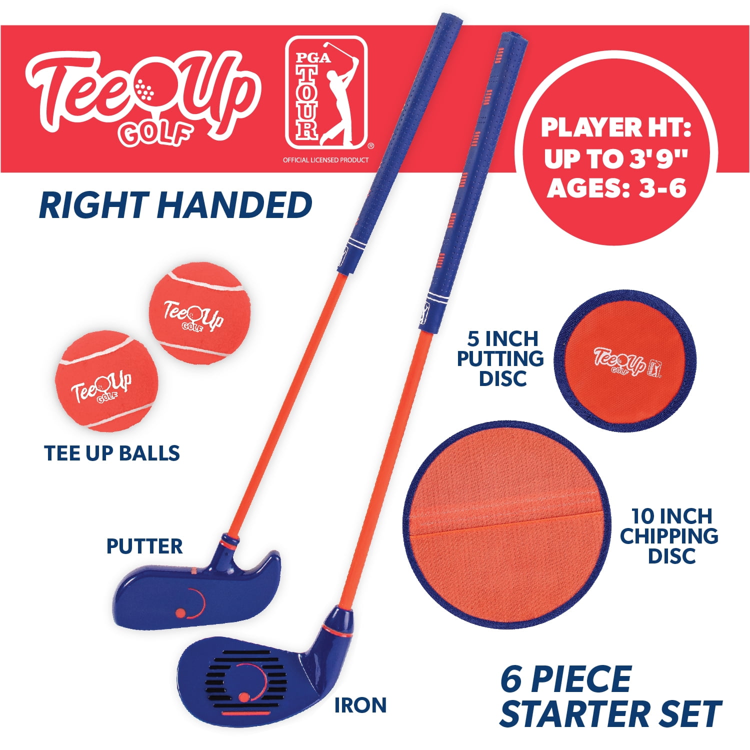 PGA TOUR Kids Golf Training Set, 3-6 Years, Right-Handed