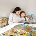 thumbnail image 4 of Homewish Bohemian Rainbow Life Tree Full Size Comforter Sets,Autumn Leaves Bedding Comforter Set,Reversible,3pcs,1 Comforter and 2 Pillowcases, 4 of 7