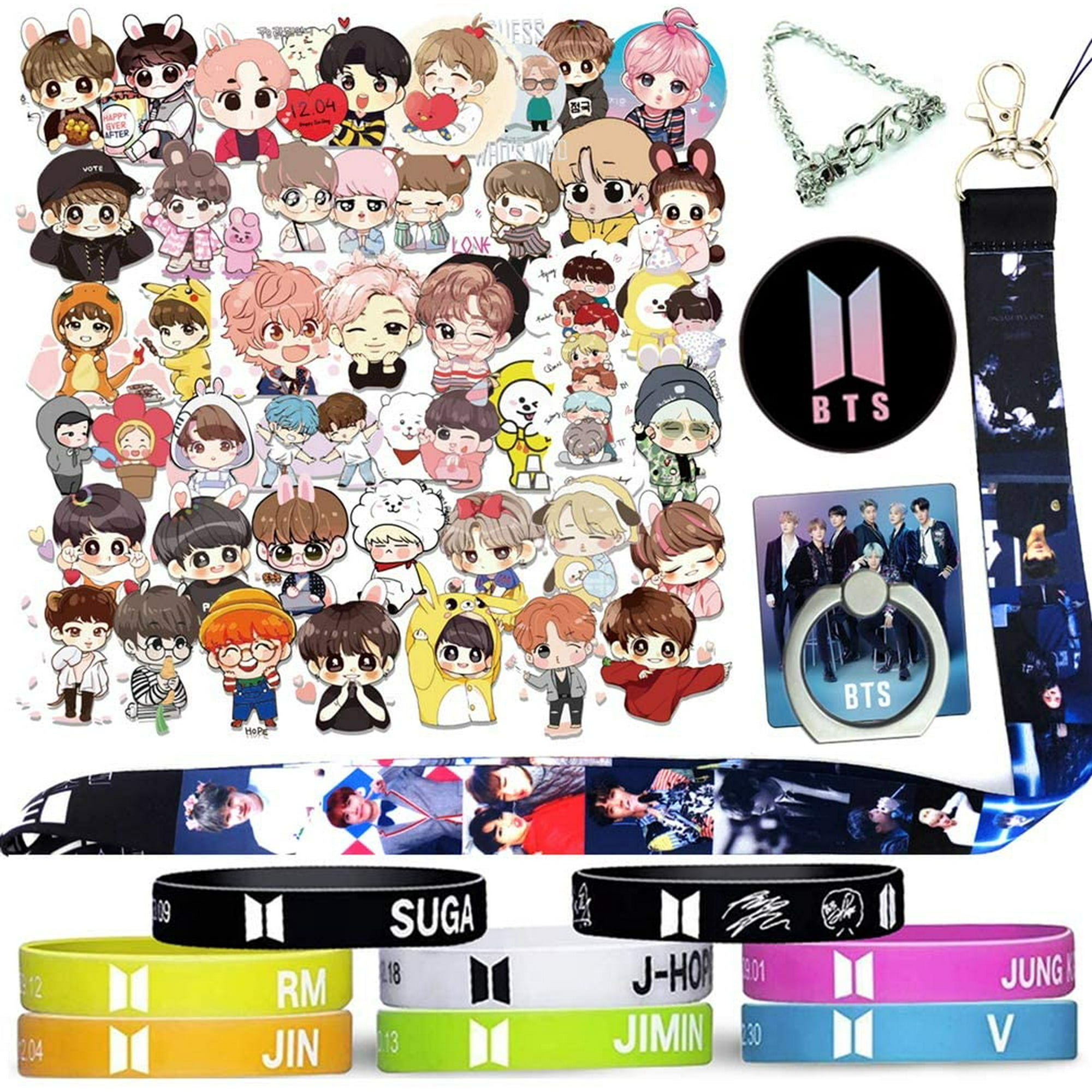 BTS Merch Set Jin Jimin Jungkook RM Suga Jhope V 3D Cartoon Sticker Bangtan Boys Merchandise Lanyard Bracelet for Army | Walmart Canada BTS Merch Set Jin Jimin Jungkook RM Suga Jhope V 3D Cartoon Sticker Bangtan Boys Merchandise Lanyard Bracelet for Army | Walmart Canada
