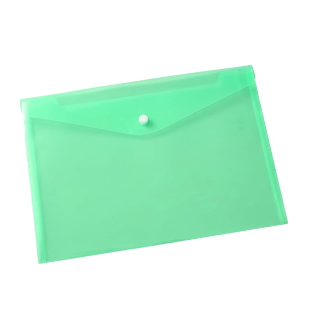Methold 10 unidades/juego de carpetas transparentes con estilo, organizador para almacenamiento portátil, resistente al agua, soporte para Carpetas de archivos verde transparente 18 A4