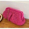 thumbnail image 7 of Women Straw Crossbody Clutch Purse Straw Shoulder Handbag Cloud Dumpling Pouch Rattan Summer Beach Woven Handmade Bag, 7 of 7