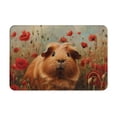 thumbnail image 1 of Balery Rose Cute Guinea Pig Felpudo de franela, resistente a las manchas y a la decoloración, para uso interior y exterior, fácil de limpiar, 40 x 60 cm, 1 of 7