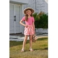 thumbnail image 4 of Arshiner Toddler Girls 3 Piece Outfit Set Puff Sleeve Square Neck Top with Shorts and Matching Headband Summer Clothes, 4 of 6