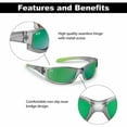 thumbnail image 4 of Flying Fisherman Buoy Junior Angler Sunglasses - Gray Lime/Amber Green Mirror, 4 of 7