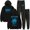 black, variant on Jey Uso Yeet Merch Logo Casual Hoodie Set Pocket Drawstring Hoodie Men's and Women's Sportswear Strap Sweatpants