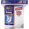thumbnail image 2 of Fruit of the Loom Mens Core Value 10 Pack Crew Socks, 6-12, Black, 2 of 3