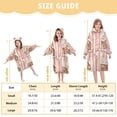 thumbnail image 4 of FORMRS Wearable Blanket Hoodie with Sleeves for Kids Cozy Flannel Sweatshirt, Pink Candy House, 4 of 7