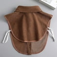 thumbnail image 3 of LoudSung Fake Collar Detachable Blouse False Collar Half Shirts Collar Brown Designed Top Elegant for Women Girls, 3 of 7