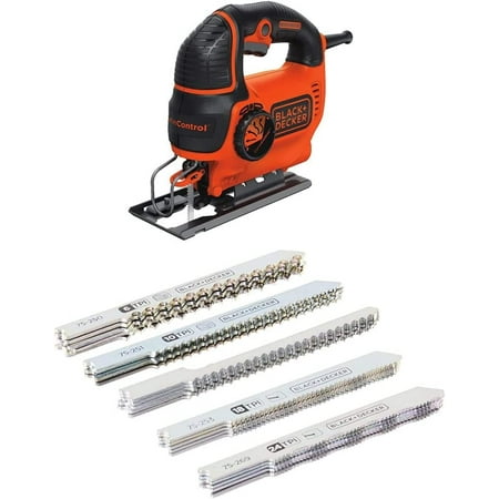 

BLACK+DECKER BDEJS600C 5.0-Amp Jig Saw with 75-626 Assorted Jigsaw Blades Set Wood and Metal 24-Pack