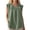 Green, variant on Ziynglg Cotton Linen Shirts for Women Sleeveless Loose Tops Solid Color Fashion Pleated Front Travel T-Shirts