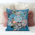 thumbnail image 3 of Amrita Sen Friendship Bouquet Indoor/Outdoor Pillow with Removable Cover in Blue Pink Green Peach20x20, 3 of 5