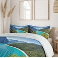 thumbnail image 6 of Ambesonne River Duvet Cover Sets, Piva Canyon Montenegro, 2-King, Forest Green Sky Blue, 6 of 7