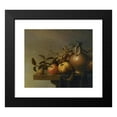 thumbnail image 2 of Harmen Steenwyck 22x20 Black Modern Framed Museum Art Print Titled - Still Life with a Ewer and Some Fruit on a Partly-Draped Stone Ledge, 2 of 5