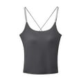 thumbnail image 3 of ZyeKqe Women Yoga Tank Tops with Built in Bra Workout Tops Athletic Yoga Camisole Shirts Longline Sports Bra Tanks, 3 of 4
