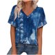 thumbnail image 1 of Camisetas Casuales de Manga Corta Plisada de la Moda de las Mujeres, Camiseta Cómoda de Poliéster para las Mujeres, Blusa de Primavera de Verano Lavado a Mano, 1 of 2