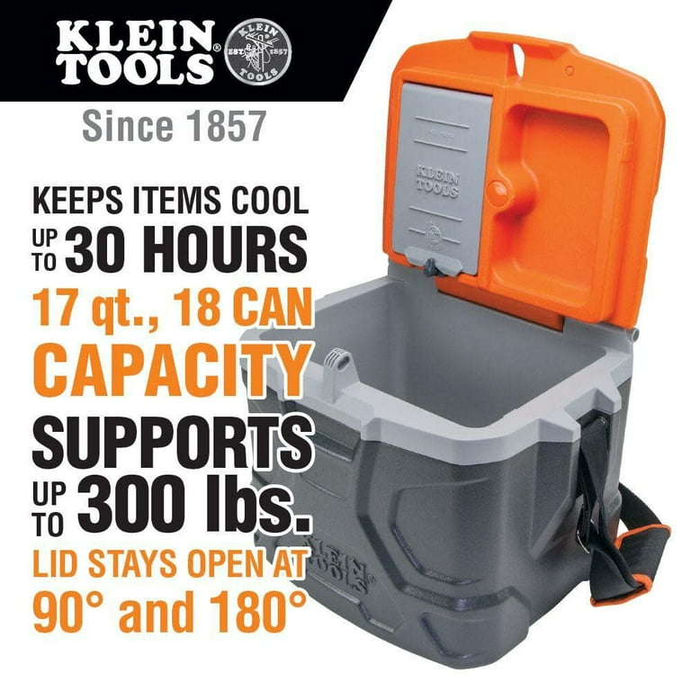 Klein Tools 17 Large Hard Sided Cooler with Locking Storage